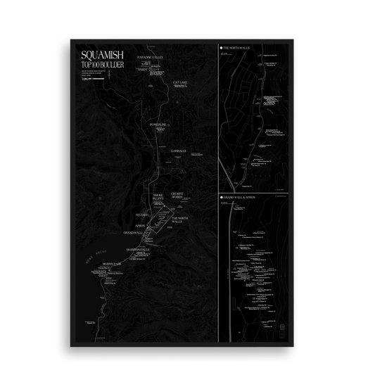 Squamish Top 100 Boulder Map