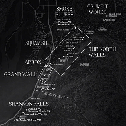Squamish Top 100 Boulder Map